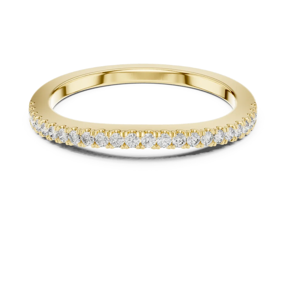 Infinite Round Brilliant Pavé-Set Minimalist Band - Image 2
