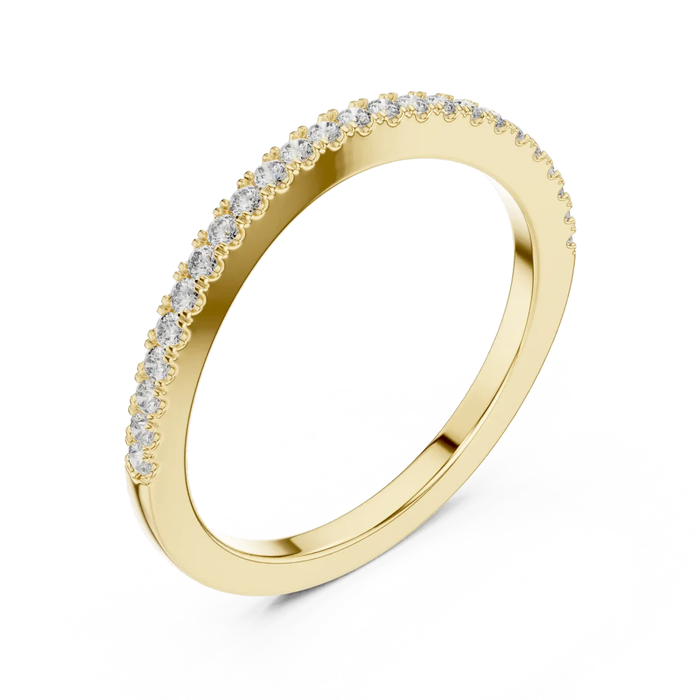 Discover the brilliance of our pavé-set round diamond band. Expertly handcrafted for a modern classic look. Elevate your collection and shop today.