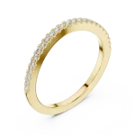 Infinite Round Brilliant Pavé-Set Minimalist Band