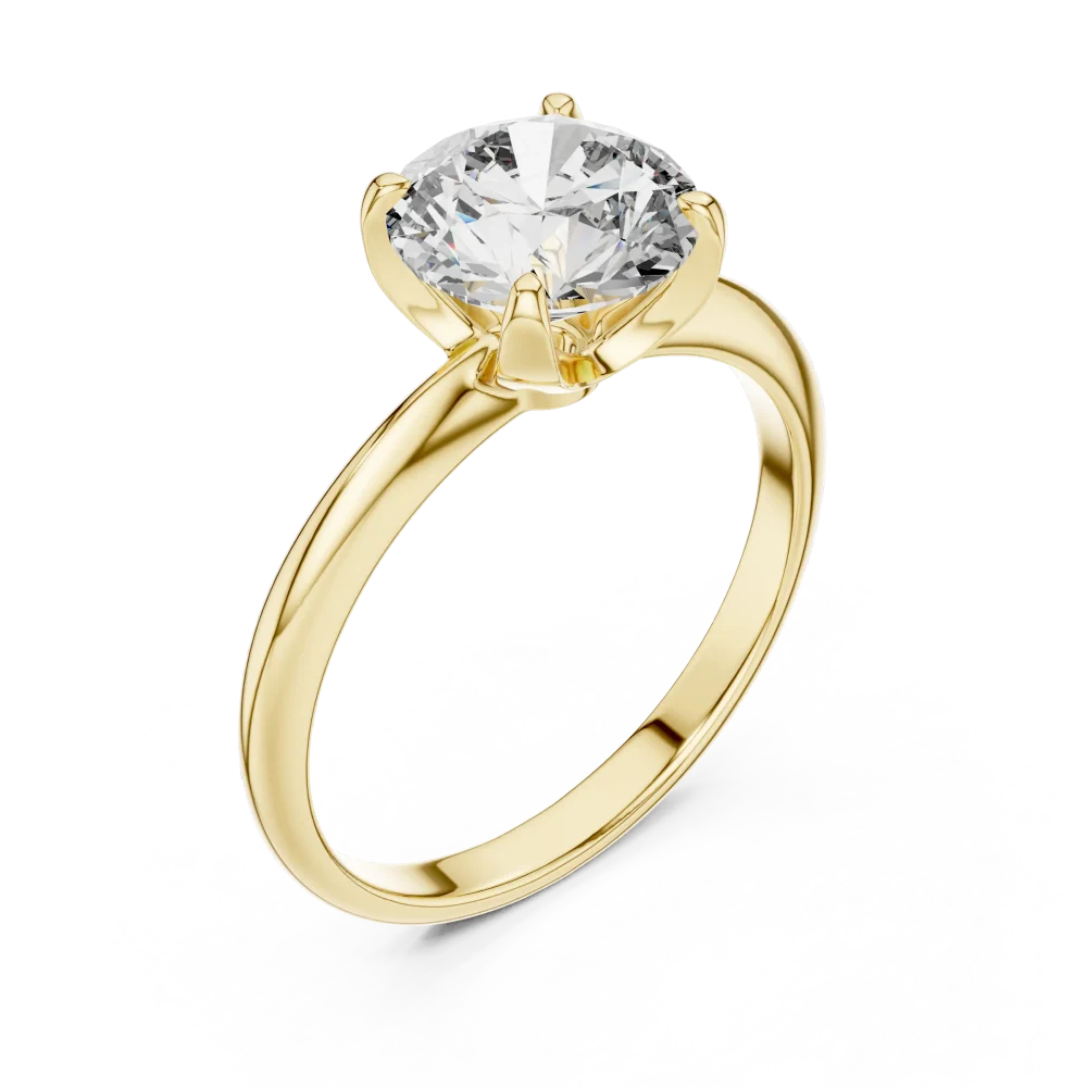 Discover the radiant beauty of our round solitaire ring. Expertly crafted for maximum brilliance, this sustainable DIAMEUR diamond piece is a must-have.