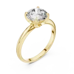 Essence Round Brilliant Cut Minimalist Solitaire Ring