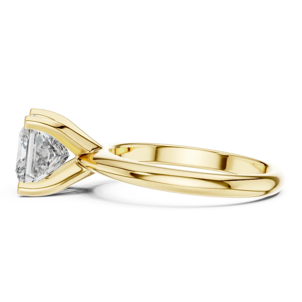 Symmetry Princess Cut Geometric Solitaire Engagement Ring - Image 4