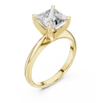 Symmetry Princess Cut Geometric Solitaire Engagement Ring