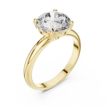 Essence Round Brilliant Cut Minimalist Solitaire Ring