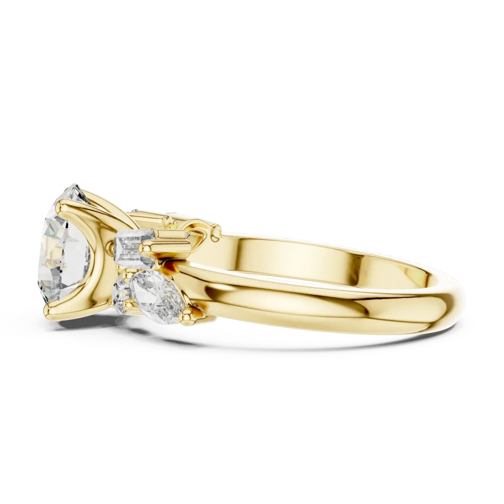 Luminary Round Brilliant Multi-Shape Statement Solitaire Ring - Image 4