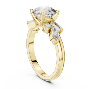 Luminary Round Brilliant Multi-Shape Statement Solitaire Ring - Image 3