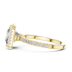 Luminary Princess Cut Pavé Frame Solitaire Ring - Image 4
