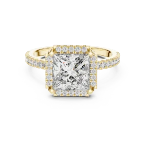 Luminary Princess Cut Pavé Frame Solitaire Ring - Image 2