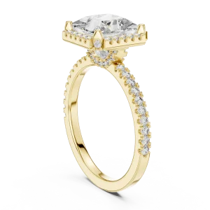 Luminary Princess Cut Pavé Frame Solitaire Ring - Image 3