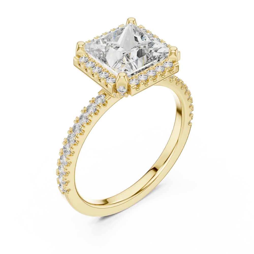 Discover the radiant beauty of our princess cut solitaire ring. Expertly crafted with DIAMEUR lab-grown diamonds for unmatched brilliance. Shop today.