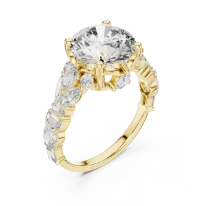 Luminary Round Brilliant Multi-Shape Solitaire Ring