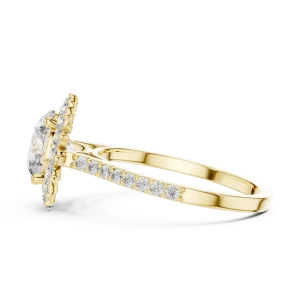 Luminary Round Brilliant Pavé-Set Halo Solitaire Ring - Image 4