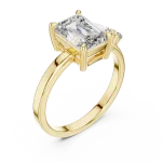 Ethereal Emerald and Pear Three-Stone Modern Statement Ring