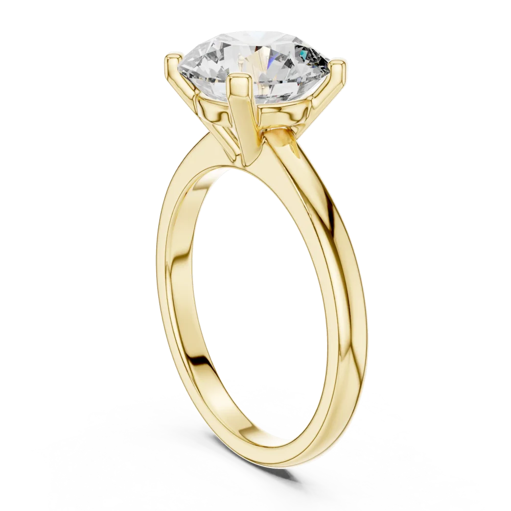 Ethereal Round Brilliant Cut Four-Prong Solitaire Ring - Image 3