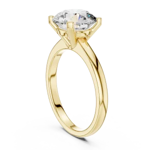 Ethereal Round Brilliant Cut Four-Prong Solitaire Ring - Image 3