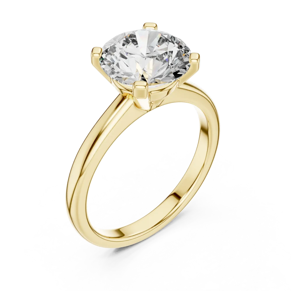 Experience timeless elegance with this round brilliant-cut solitaire ring. Featuring a lab-grown DIAMEUR diamond, discover modern luxury today.