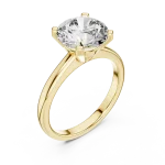 Ethereal Round Brilliant Cut Four-Prong Solitaire Ring