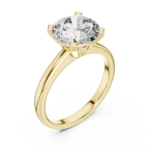 Ethereal Round Brilliant Cut Four-Prong Solitaire Ring