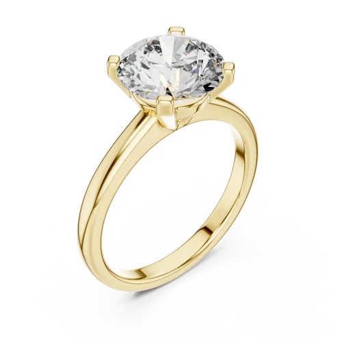 Ethereal Round Brilliant Cut Four-Prong Solitaire Ring