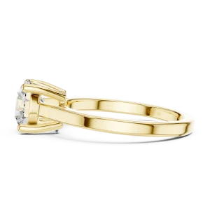 Essence Round Brilliant Cut Minimalist Solitaire Ring - Image 4