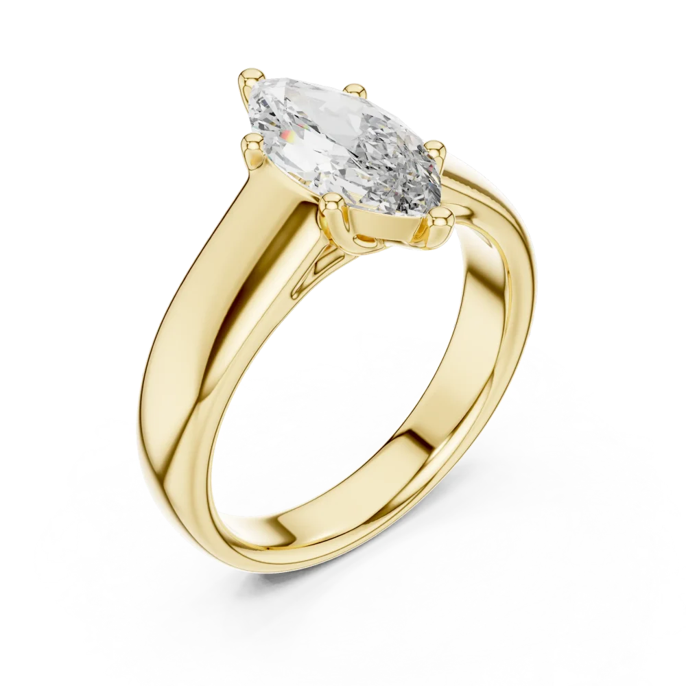 Experience radiant elegance with this marquise-cut DIAMEUR diamond solitaire ring. A modern classic designed to capture light and inspire awe. Shop now.