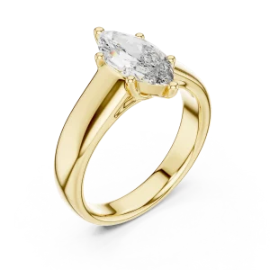 Ethereal Marquise Cut Solitaire Statement Ring