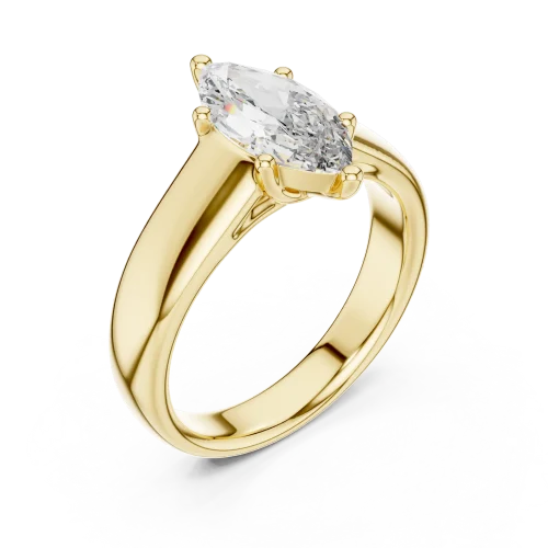 Ethereal Marquise Cut Solitaire Statement Ring