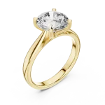 Essence Round Brilliant Cut Minimalist Solitaire Ring