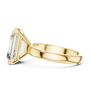 Symmetry Emerald Cut Architectural Solitaire Ring - Image 4