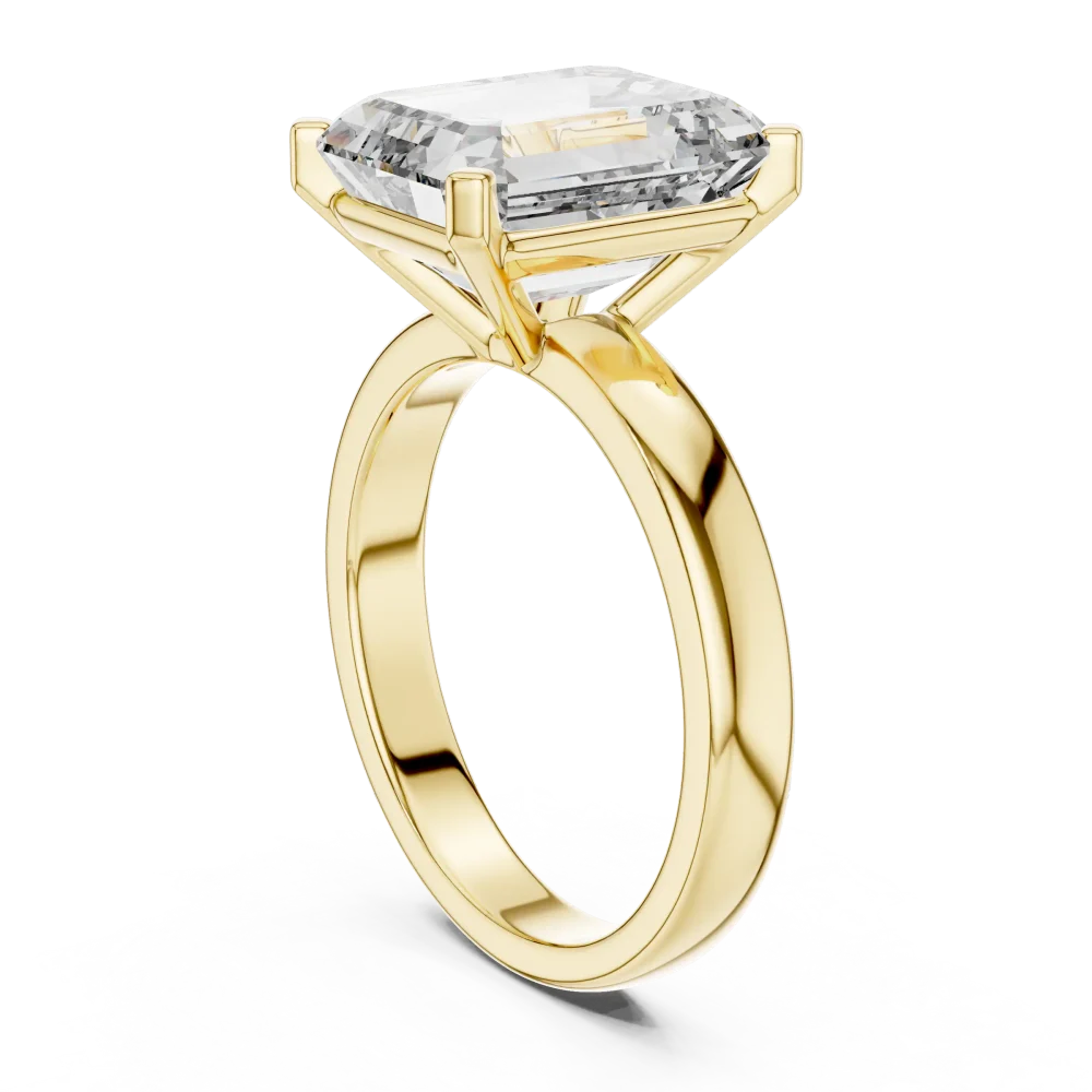 Symmetry Emerald Cut Architectural Solitaire Ring - Image 3