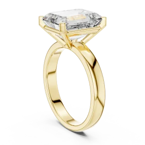 Symmetry Emerald Cut Architectural Solitaire Ring - Image 3
