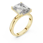 Symmetry Emerald Cut Architectural Solitaire Ring