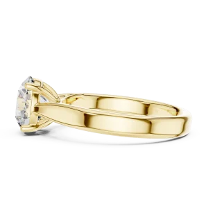 Essence Round Brilliant Cut Minimalist Solitaire Ring - Image 4