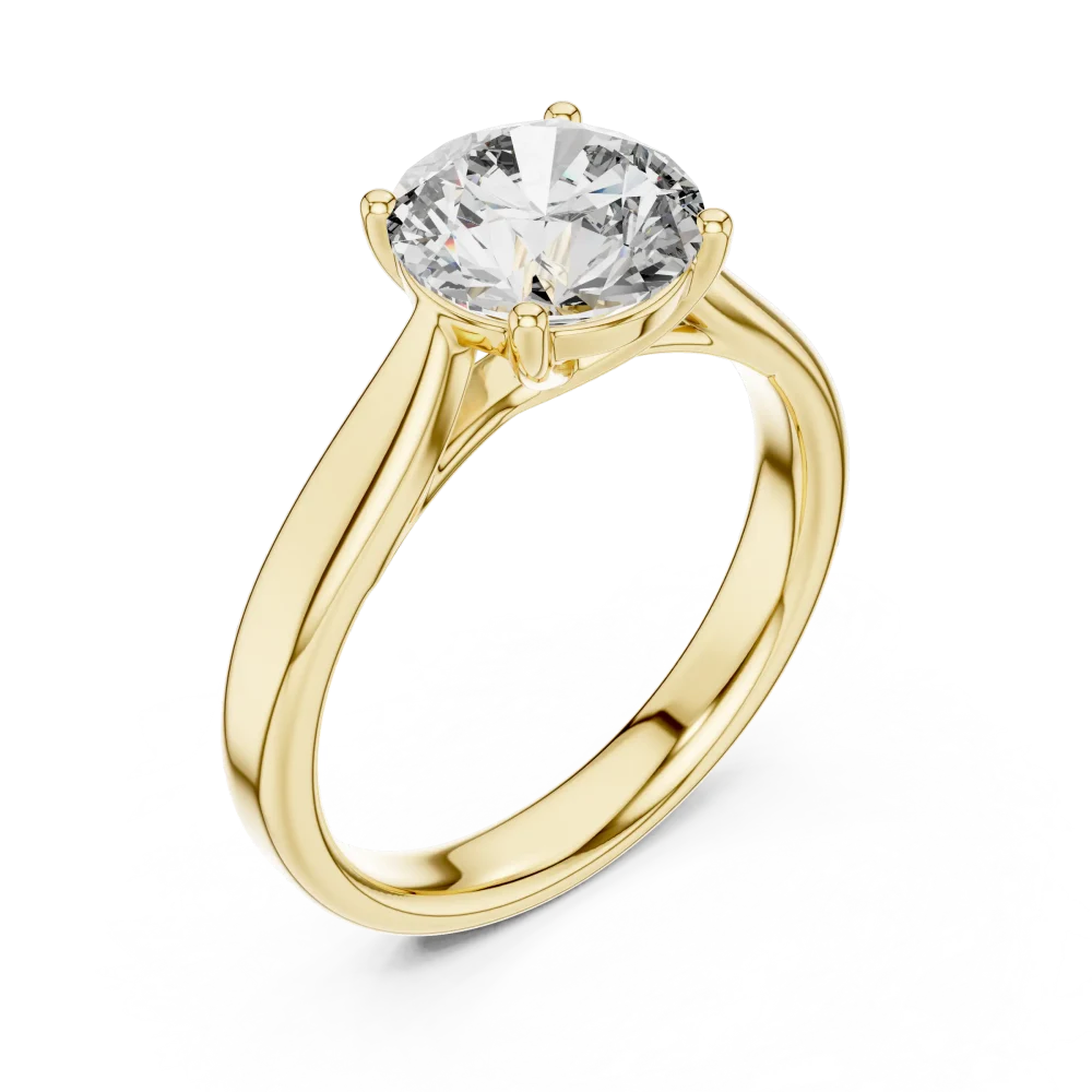 Discover the radiant beauty of this round solitaire ring. Handcrafted with a DIAMEUR lab-grown diamond, it is a true modern classic. Shop now.