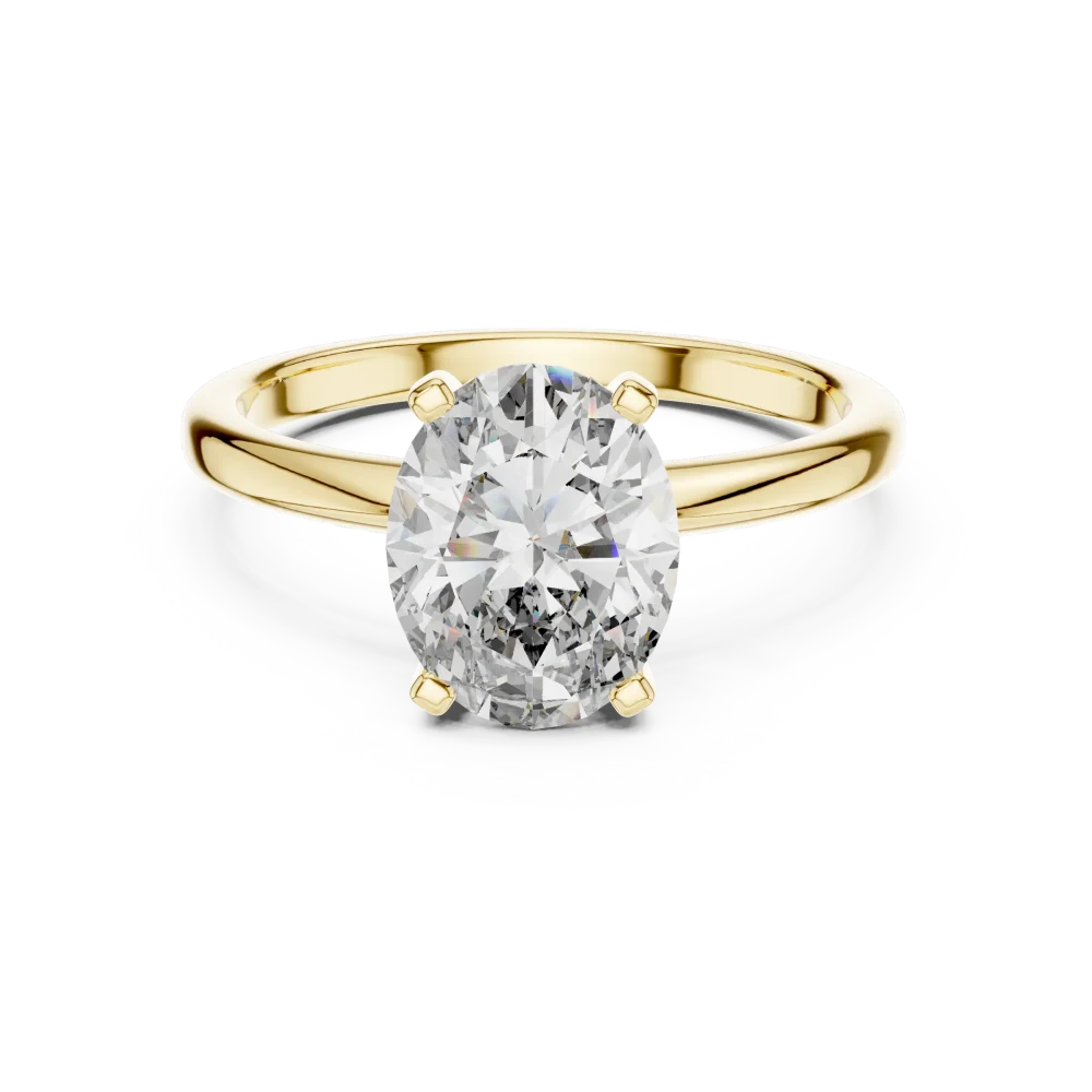Essence Oval Cut Modern Classic Solitaire Ring - Image 2