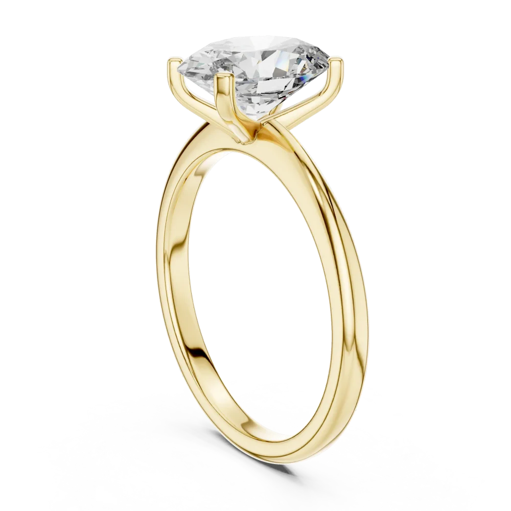 Essence Oval Cut Modern Classic Solitaire Ring - Image 3