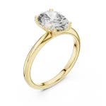 Essence Oval Cut Modern Classic Solitaire Ring