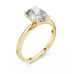 Essence Oval Cut Modern Classic Solitaire Ring