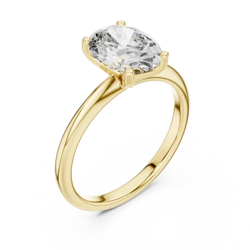 Essence Oval Cut Modern Classic Solitaire Ring