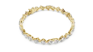 Ethereal Mixed-Cut Multi-Shape Statement Tennis Bracelet