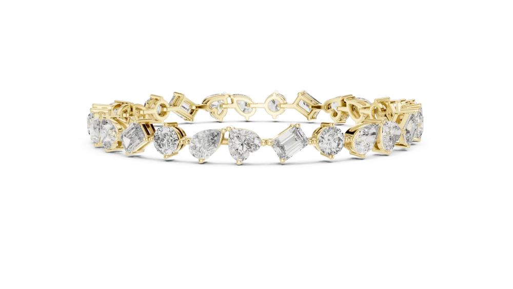 Ethereal Mixed-Cut Multi-Shape Tennis Bracelet - Image 3