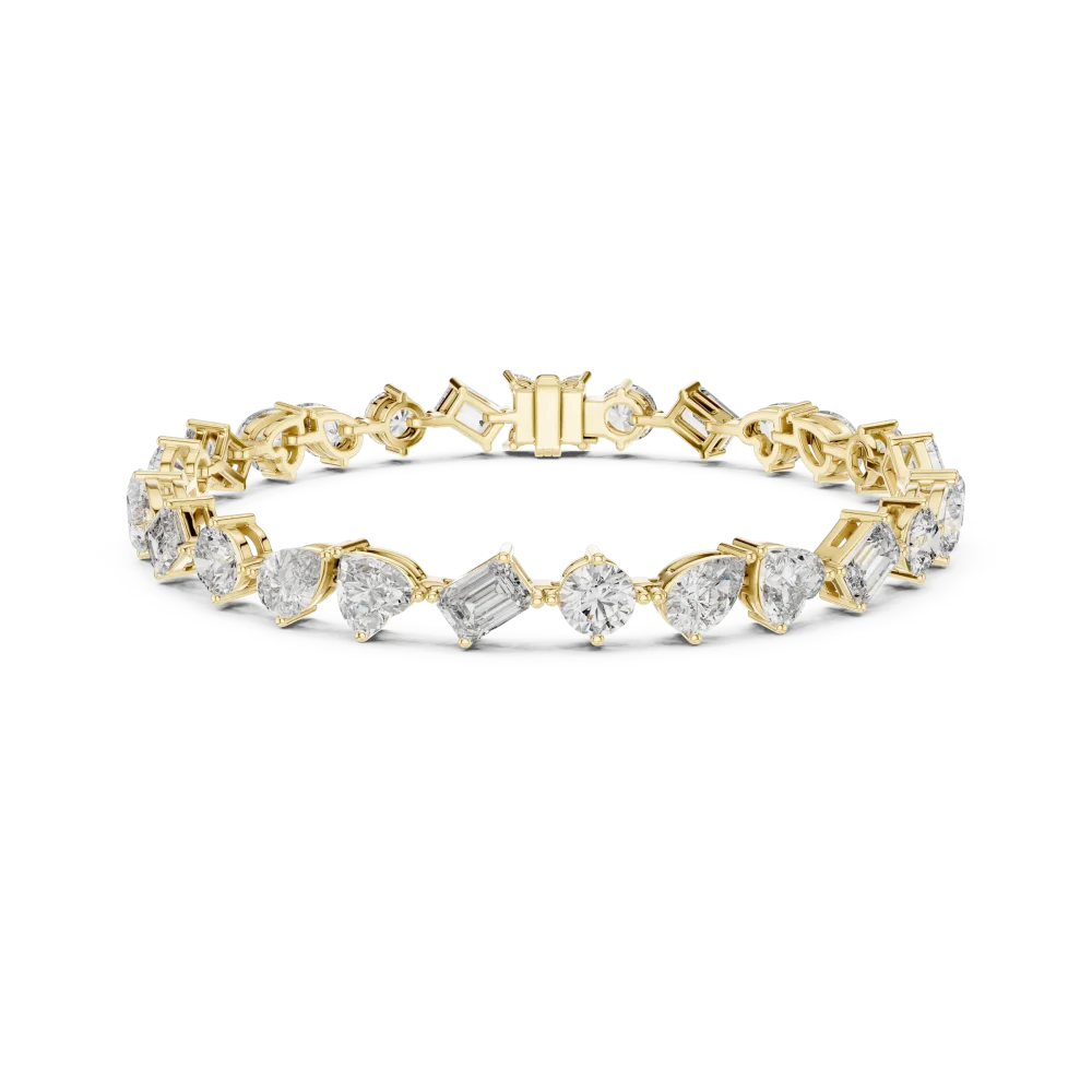 Ethereal Multi-Shape Alternating Statement Tennis Bracelet - Image 2