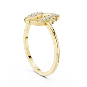 Symmetry Geometric Pavé-Set Round Cut Statement Ring - Image 3