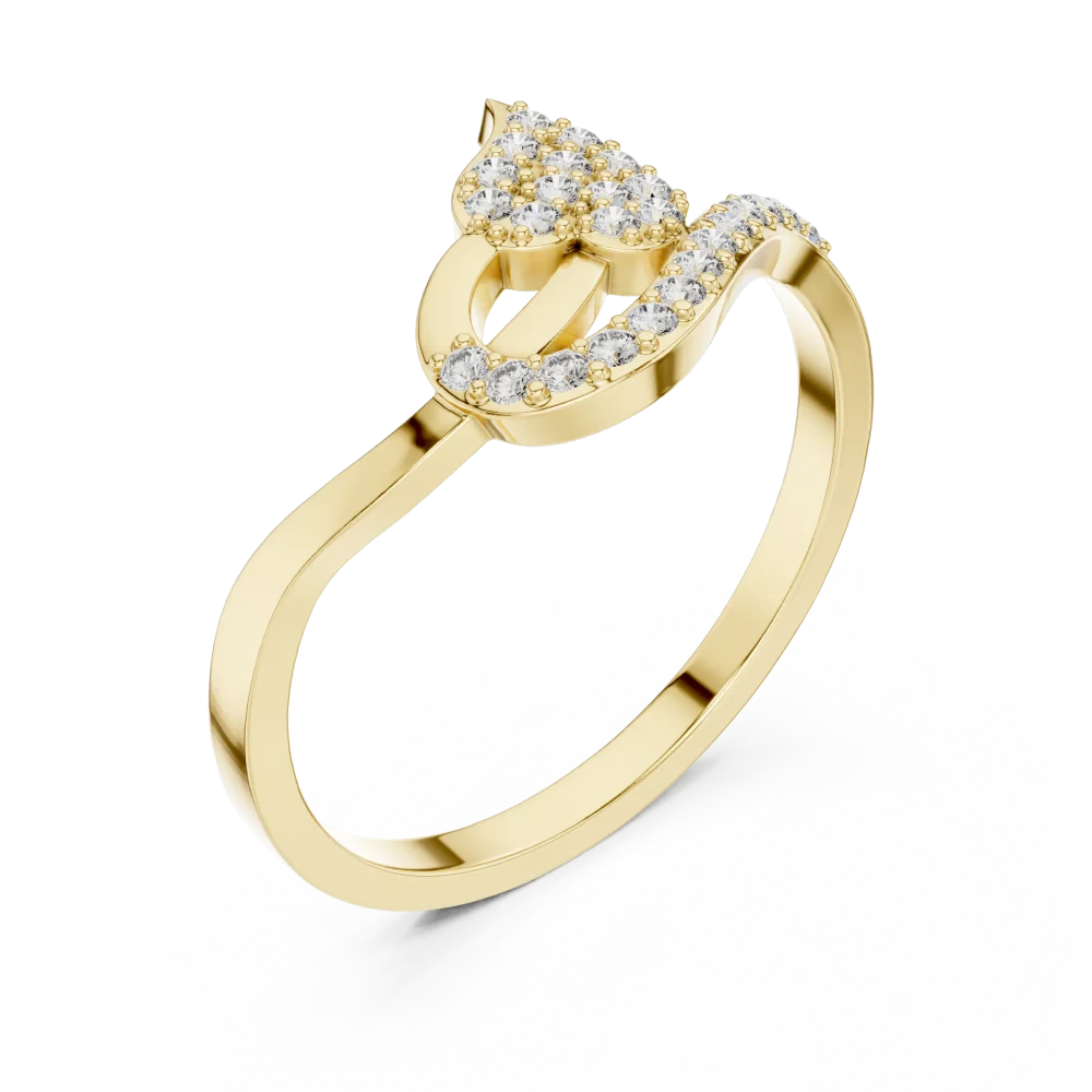 Discover the radiant allure of our fluid pavé-set ring. Expertly crafted with brilliant DIAMEUR lab-grown diamonds. Elevate your collection today.