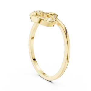 Essence Round Brilliant Intertwined Hearts Solitaire Ring - Image 3