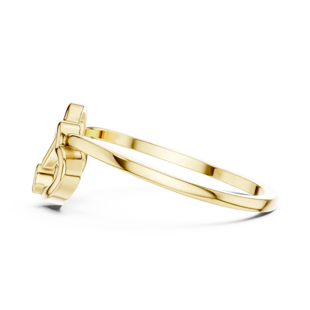 Essence Round Brilliant Intertwined Hearts Solitaire Ring - Image 4