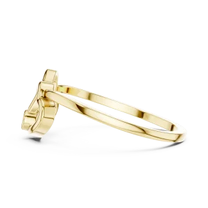 Essence Round Brilliant Intertwined Hearts Solitaire Ring - Image 4