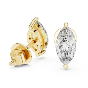 Marquise Solitaire Diamond Stud Earrings