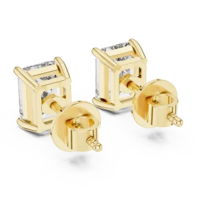Elara Emerald Solitaire Stud Earrings - Image 2