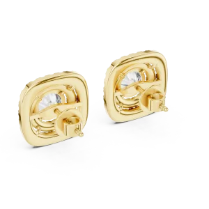Stella Double Halo Diamond Stud Earrings - Image 3